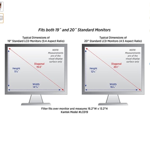 Kantek LCD Anti-Glare Monitor Protector - Picture 2 of 4